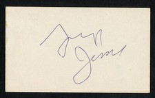 George Jessel d1981 signed auto Vintage 3x5 Hollywood Actor known as Toastmaster
