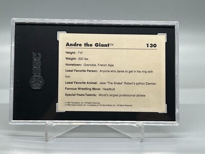 1990 Classic WWF #130 Andre The GIANT Graded SGC 8.5 NM-MT+