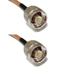 RG400 1-15' N TYPE MALE to N TYPE MALE Straight RF Pigtail Cable USA Assembled
