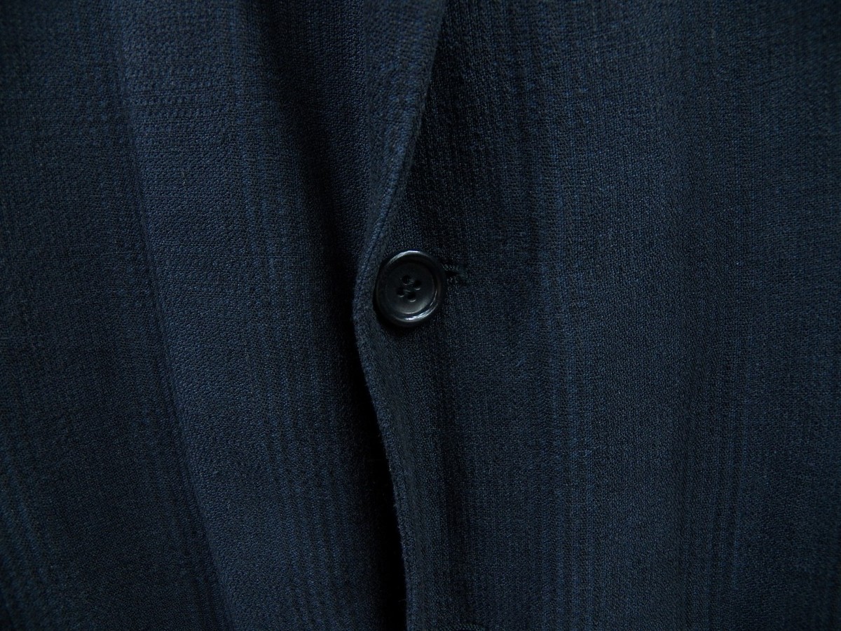 ARMANI COLLEZIONI MENS 54 44 R BLAZER JACKET BLACK 65% LINEN LUXE