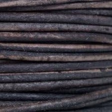 424 Natural Grey Round Leather Cord 1.5mm 1/16" X 50 M