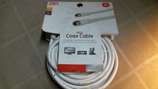 GE 33604 RG6 25' Coax Cable, White, FREE SHIPPING