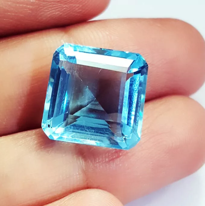 Pale blue precious clearance stone