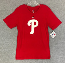 NWT Majestic Philadelphia Phillies Youth T Shirt Boys XL 18 Red Short Sleeve New
