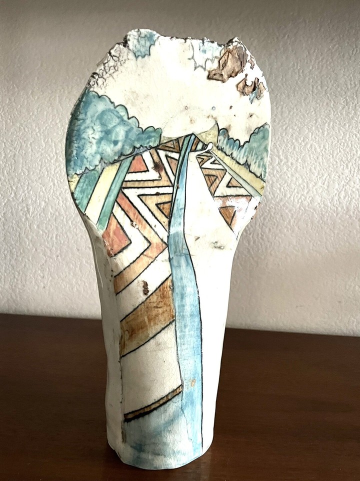 John Gilmore Studio Sculpture Vase Pottery Ceramic Mid Century Mcm Eames Era