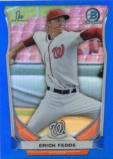 Erick Fedde 2014 Bowman Draft Chrome Blue Refractor #CDP14 #/399 Nationals QTY