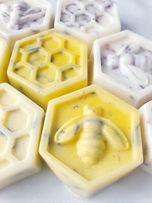 Weihnachtsdüfte, Biene und Wabe große Wachsschmelzen, vegan, handgemacht, 12 Melts