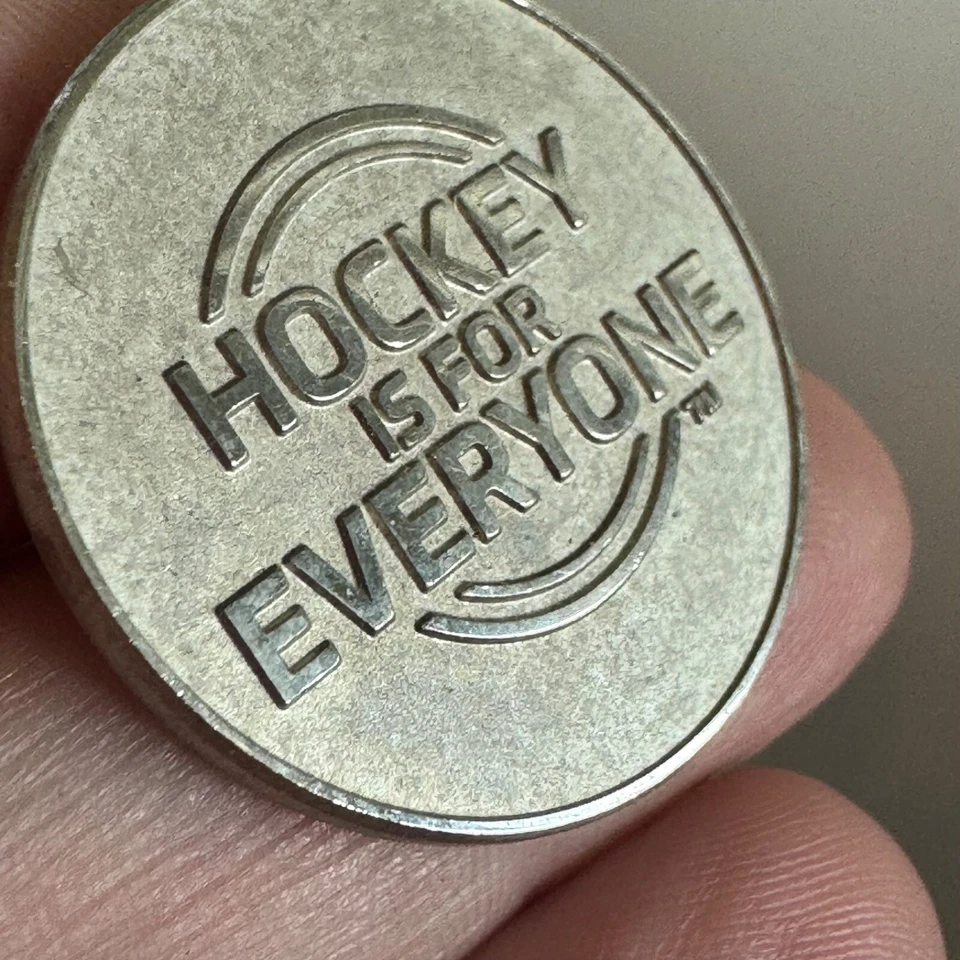 Silver Tone Hockey Is For Everyone Metal Challenge Coin – Inclusion NHL Theme - Image 2 of 3