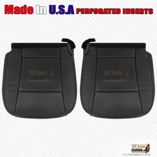 2007 2008 Ford Explorer Sport Trac Driver & Passenger Bottoms Leather Cover Blk