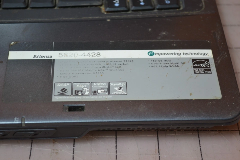 Винтажный шлюз MX3225 ноутбука Intel Celeron M на запчасти или ремонт - Изображение 2 из 4