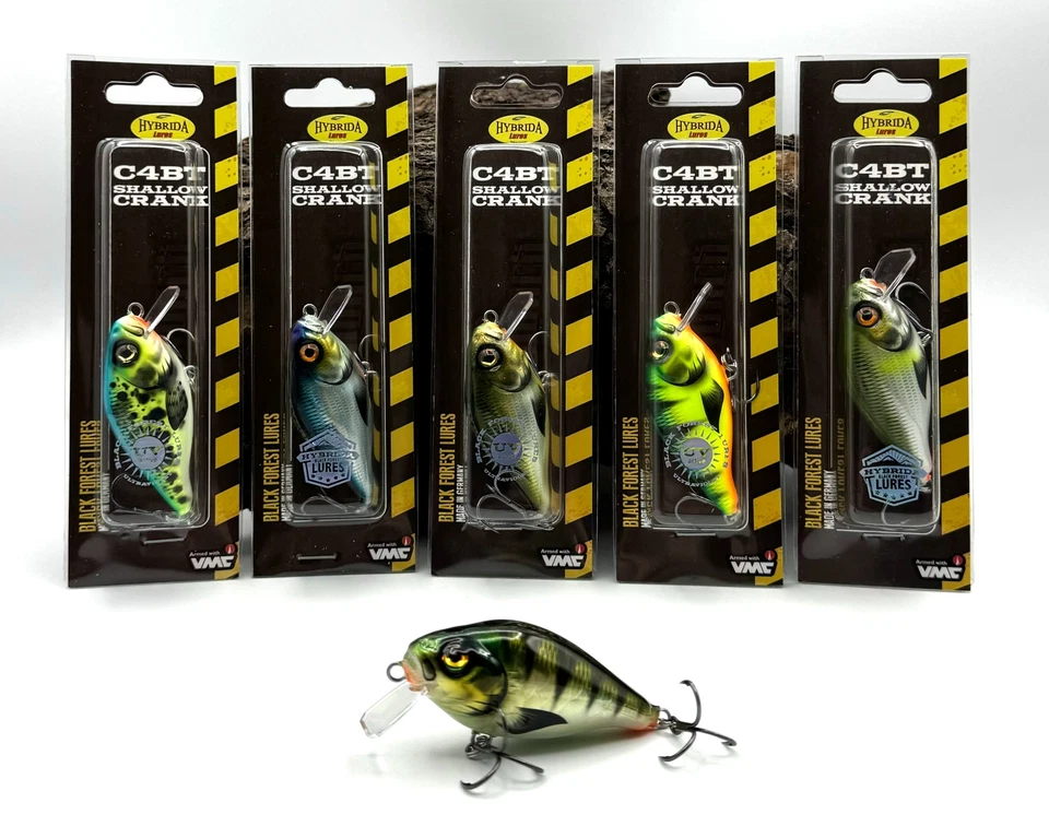 Hybrida C4BT Shallow Crank 6,5cm 18g 6 Farben Crankbait Hardbait Wobbler Köder