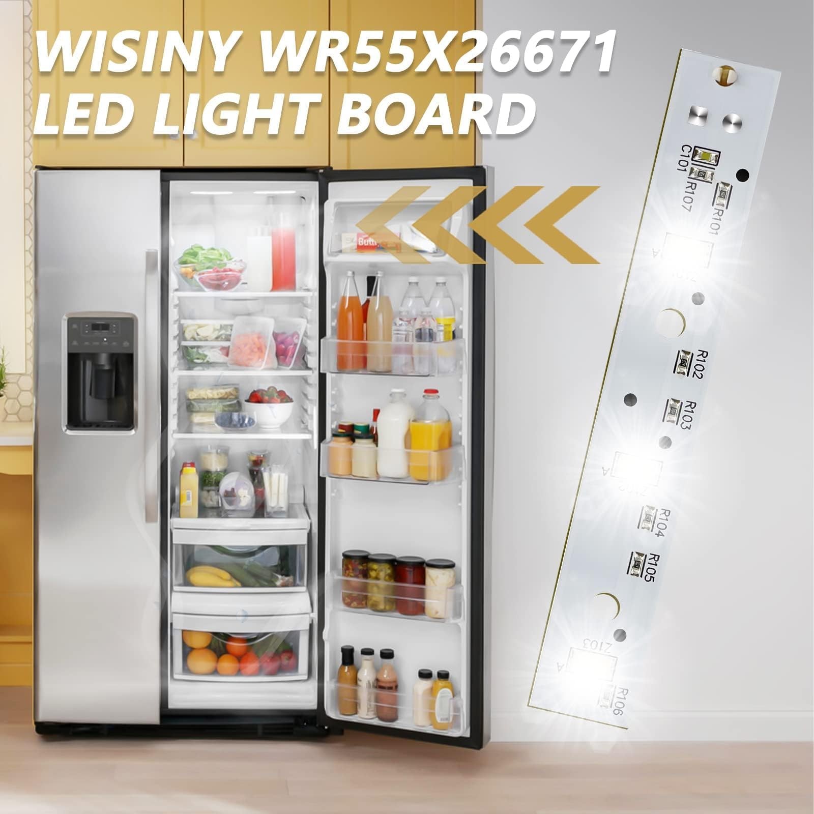 GE Refrigerator LED Light Bulb Replacement WR55X26671 for