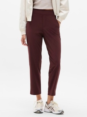 ATHLETA Brooklyn Mid Rise Ankle Pant  Plus 18 | Garnet #198671 NEW