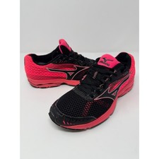 Mizuno Wave Sayonara 4 Running Shoes Size W9.5 Black Pink Women's