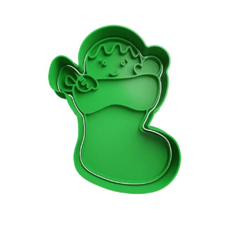 Gingerbread Man in Christmas Socket Cookie Cutter Fondant Biscuit Baking Tool