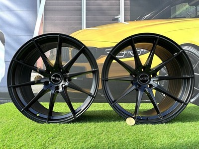 4X R19 Inch 5X120 Haxer HX034 Black Half Matt Wheels: Fits For F10
