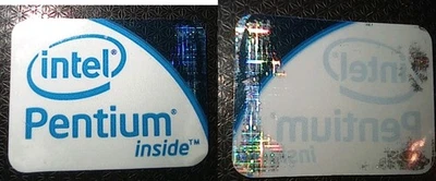 Geniue echt Intel Inside Pentium Sticker Blau Blue USA Aufkleber Label PC logo  - Bild 1 von 4