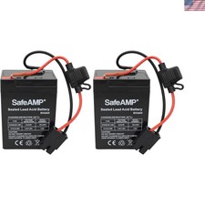 6-Volt Rechargeable Battery Set for Power Wheels Toddler Vehicles - 2 Count