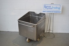 Tote Bin 200 Litre Stainless Steel for Mincer etc  FREE P+P