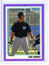 Yan Gomes Prospects Purple Refractors 1st /899 2010 Bowman Chrome #BCP125