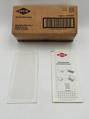 72 ORKIN Tin Cat Glue Trap Boards Mouse Insect Control Glue Board Traps