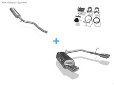  Duplex Komplettanlage ab Kat Peugeot 206 S16 Fließheck Cabrio 100kW 135x80