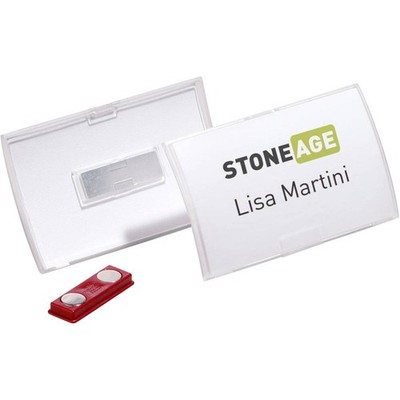 10er Multipack Durable 821219 Namensschild CLICK FOLD MAGNET 40x75mm - 8212