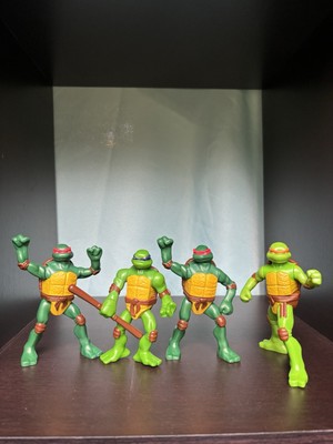 2007 TMNT 4 Pc McDonald s Exclusive Collectible Figures Mikey, (2) Raph, Donnie