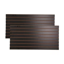 4 ft x 2 ft Horizontal Black Slatwall Easy Panels (24"H x 48"L) - Pack of 2