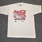 Vintage Coca-Cola Tennis Houston Open 1998 T-shirt Adult Size XL White