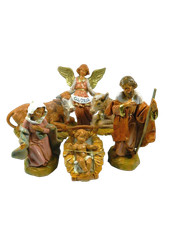 Natività 6 Pz Fontanini Cm 12 - Sacra Famiglia Pastori Presepe