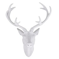 XL Hirschgeweih Hirschkopf Geweih 10-Ender Weiß 30X18X40Cm Figur Skulptur