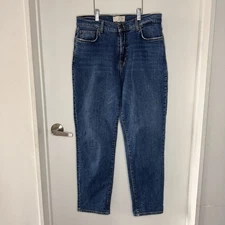 Current Elliott Women’s High Rise Straight Leg  Vetiver Boyfriend Jeans 27 EUC
