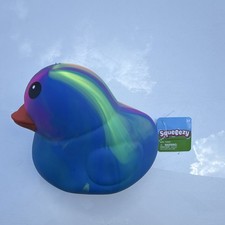 AUTHENTIC Sunny Days Jumbo Squeezy Duck Tie Dye Blue Pink Viral Squishy Sensory