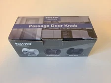 Bestten Passage Door Knob Set Satin Nickel Finish Nonlocking Unused Open Box