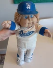 Vntg All Stars Baseball Cabbage Patch Kid Dodgers Wheat Blonde Hair Orig Outfit