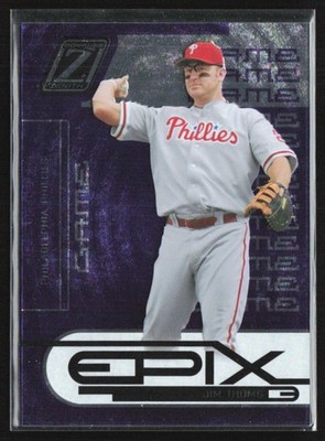 Jim Thome 2005 Donruss Zenith Epix Purple Game /250 #E-10 Philadelphia Phillies