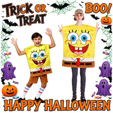 Adults Kids SpongeBob SquarePants Costume Cosplay Foam Tunic Party Book Week