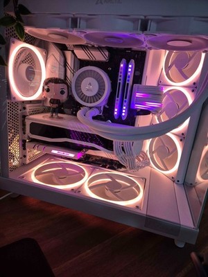 NZXT H6 Weiß Gehäuse + 6 RGB Lüfter (Duo) + Controller Top Zustand