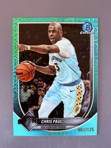 Chris Paul 2025-26 Topps Bowman Chrome Basketball Aqua Mojo 061/125 [dyf186
