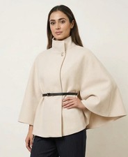  Blue Vanilla Womens  Belted Cape Coat