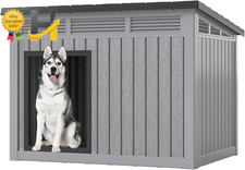 Large Dog House for Indoor  Outdoor - Weatherproof  Removable Roof, Fits Small