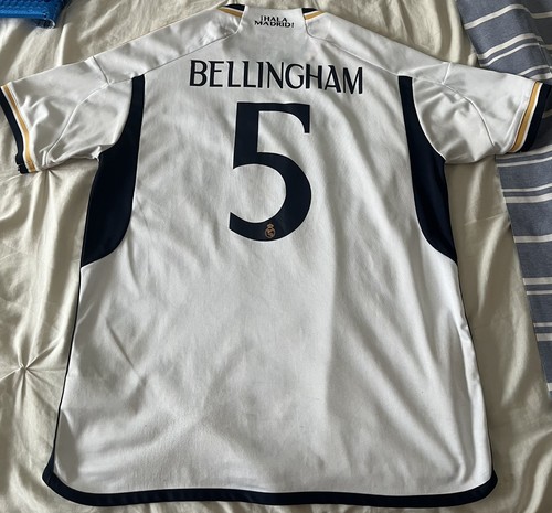 Real Madrid 23/24 Home Soccer Jersey with Jude Bellingham and UCL Patches