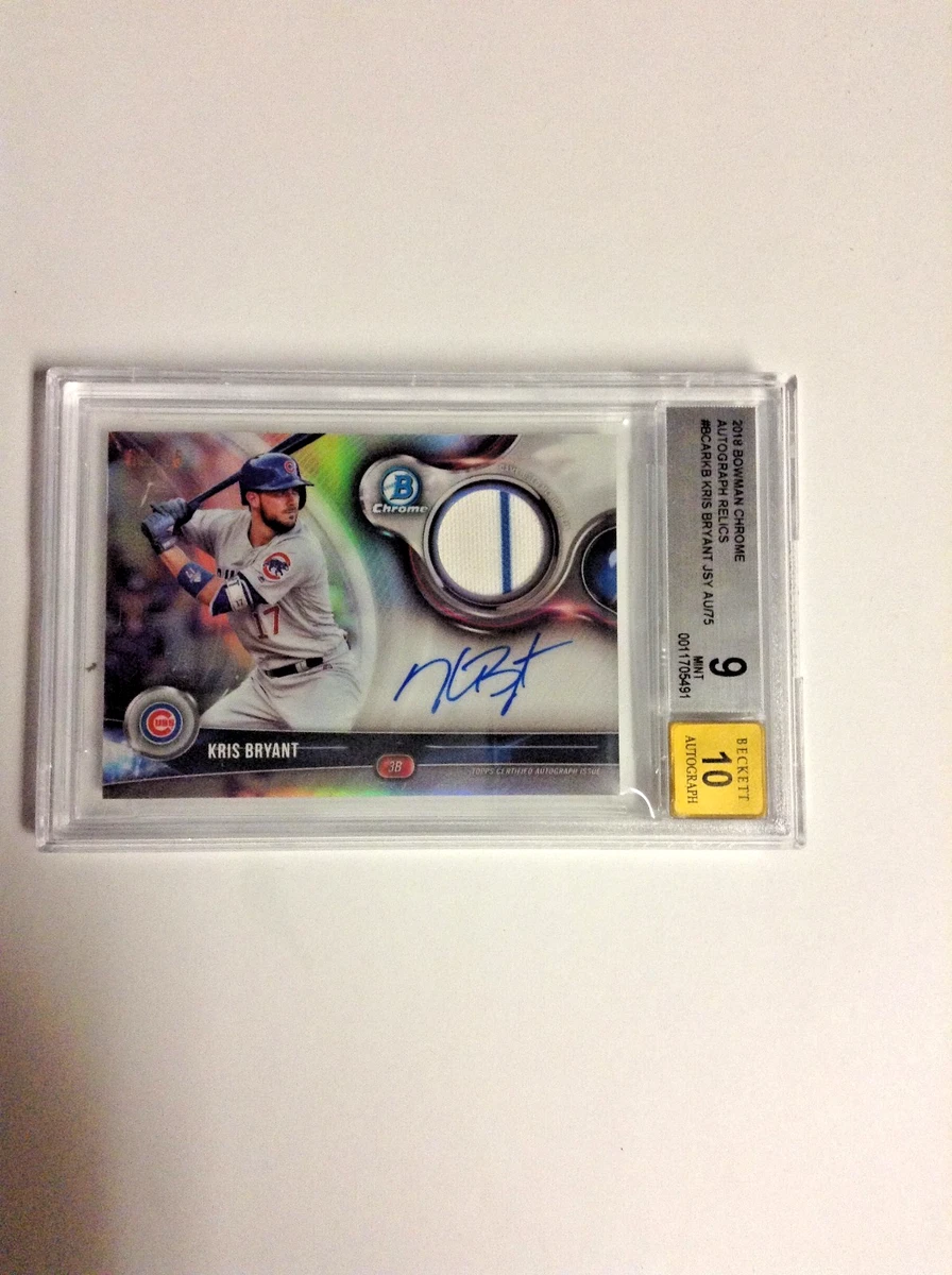 Kris Bryant Autographed Baseball Sports Trading Cards
