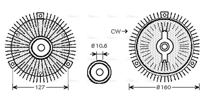 AVA Fan clutch MSC488 for DAEWOO KORANDO (1999) 3.2  etc