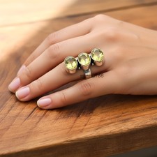 Citrine Gemstone 925 Sterling Silver Ring Handmade Jewelry Gift For Valentine