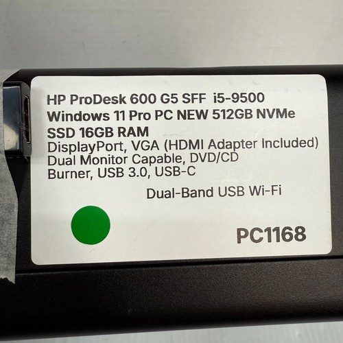 HP ProDesk 600 G5 SFF i5-9500 Windows 11 Pro PC NEW 512GB NVMe SSD 16GB RAM - Picture 10 of 10