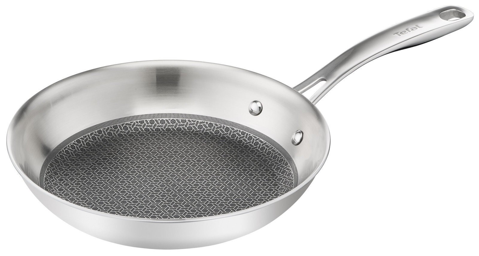 Tefal Eternal Mesh 24cm Induction Stainless Steel Frying Pan-image