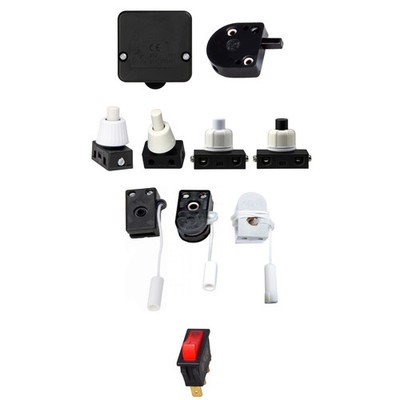 Zugschalter Truhenschalter Druckschalter Schalter 1-polig 0,5A 2A 6A Kopp