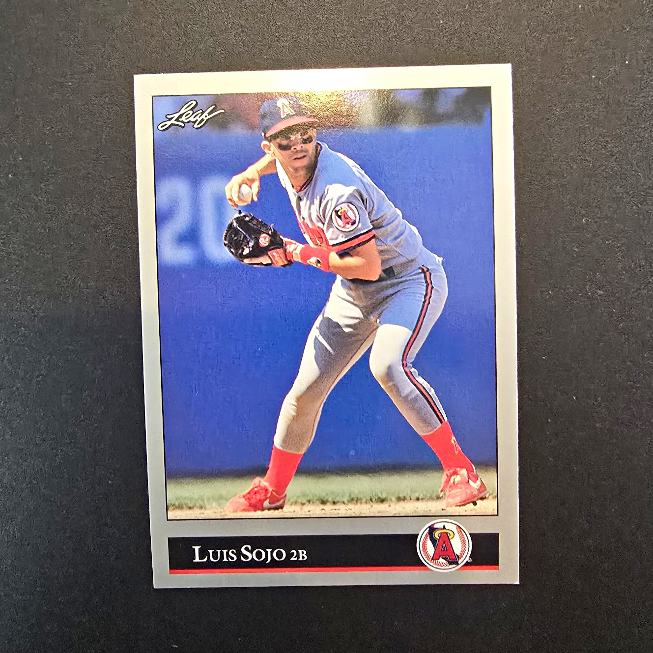 1992 Leaf Luis Sojo #5 California Angels Baseball MLB Base Set Trading Card